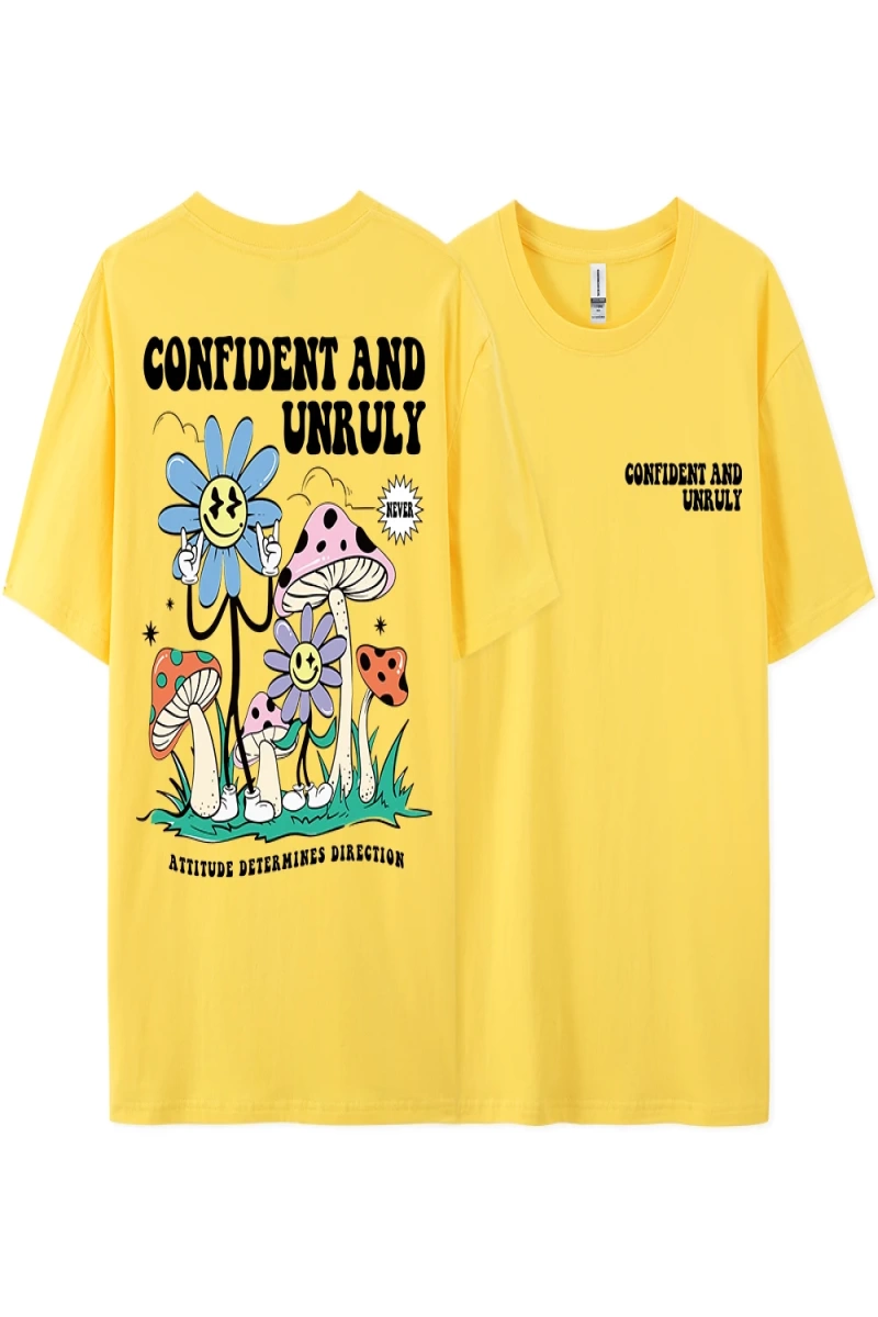 Y2k Vintage Tişört Tee Kendinden emin ve kaba tutum belirler yön