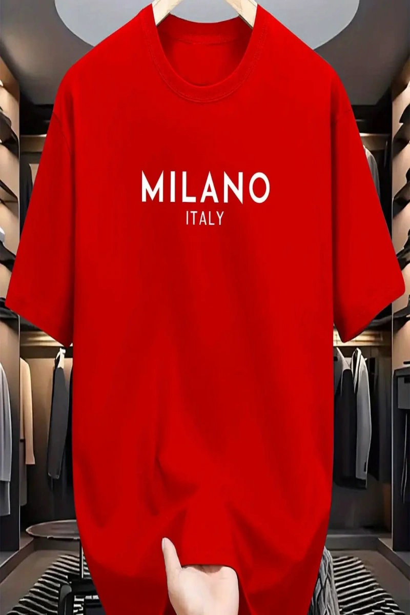 Y2k Vintage Tişört Tee  MILANO İTALYA Mektup