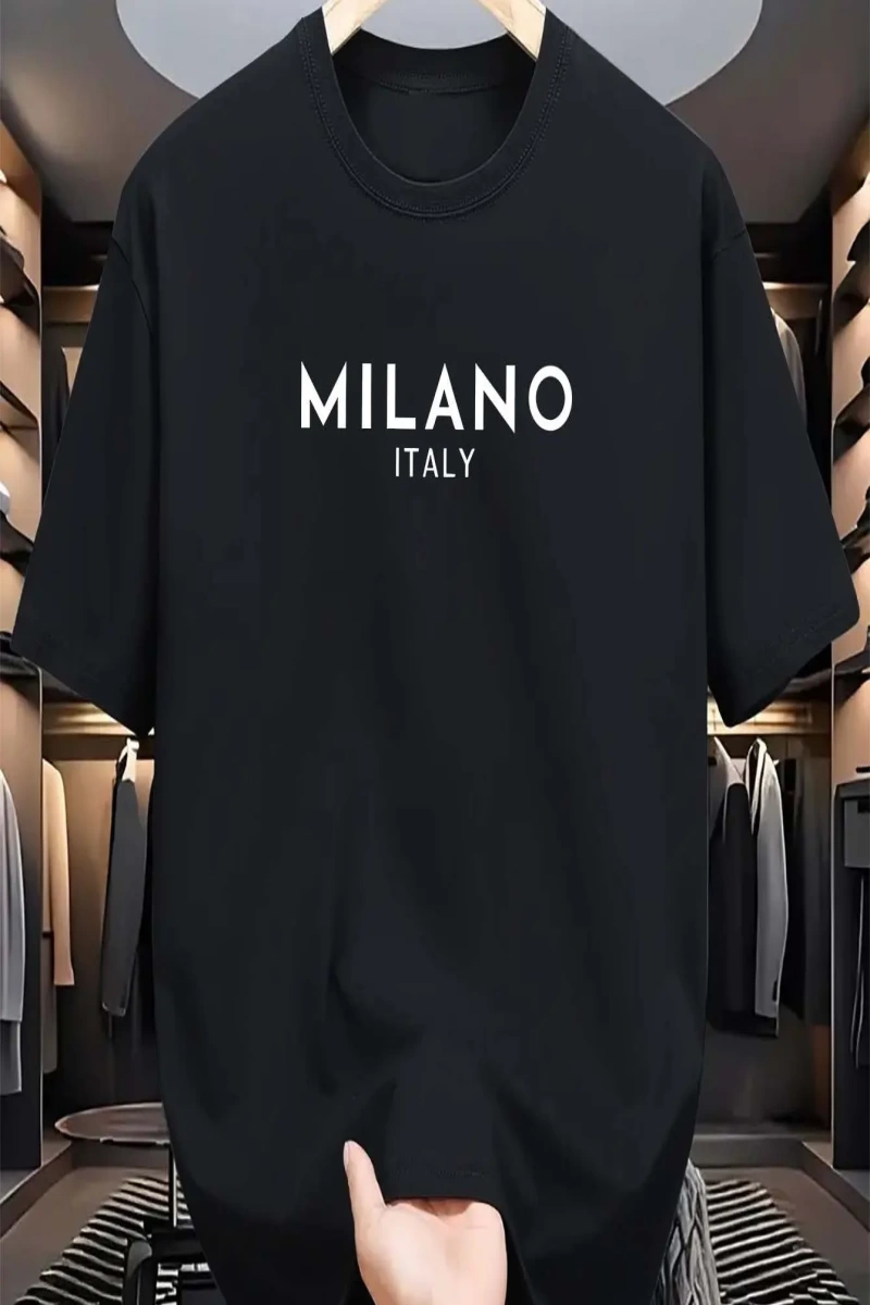 Y2k Vintage Tişört Tee  MILANO İTALYA Mektup