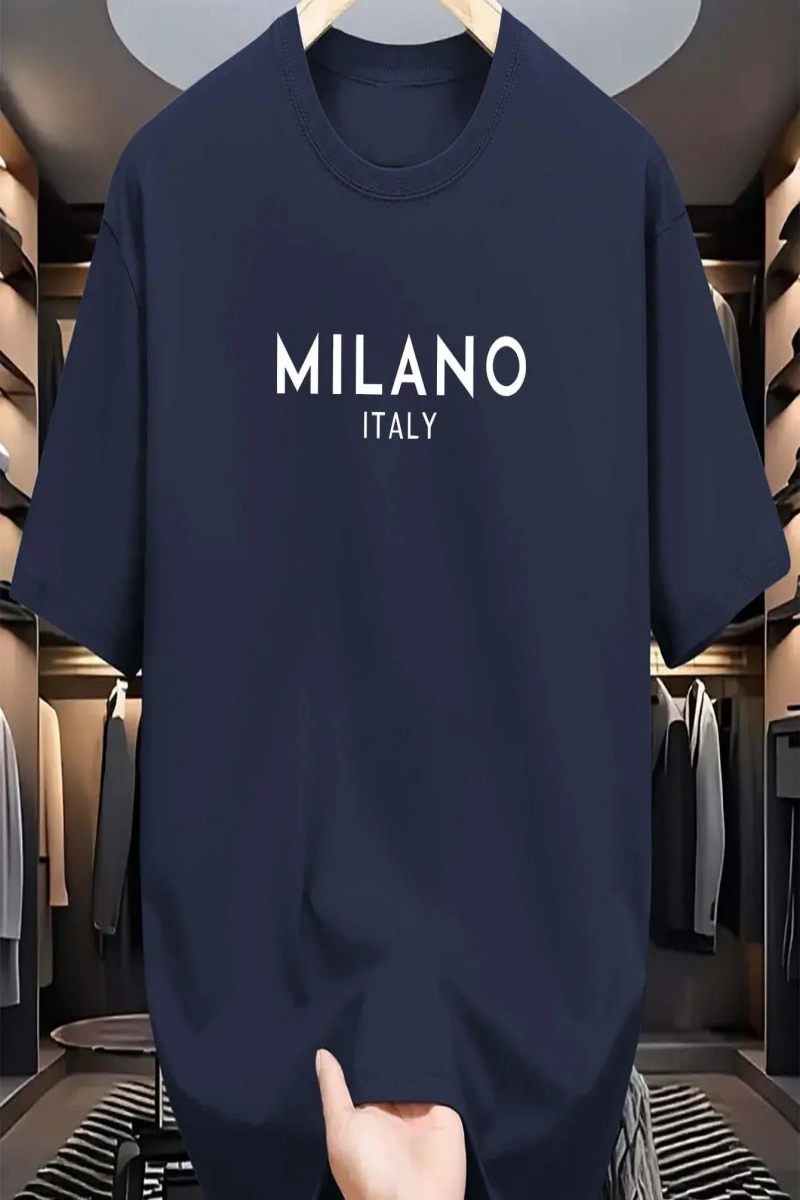 Y2k Vintage Tişört Tee  MILANO İTALYA Mektup