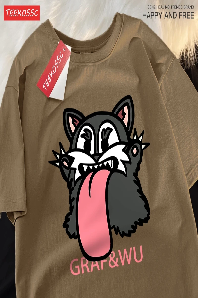 Y2k Vintage Tişört Tee Mischievous siyah fare