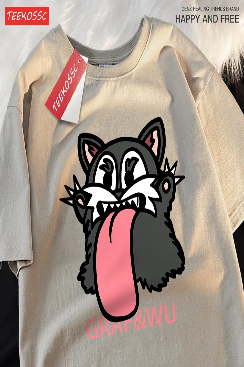 Y2k Vintage Tişört Tee Mischievous siyah fare