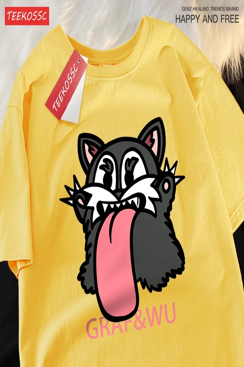 Y2k Vintage Tişört Tee Mischievous siyah fare