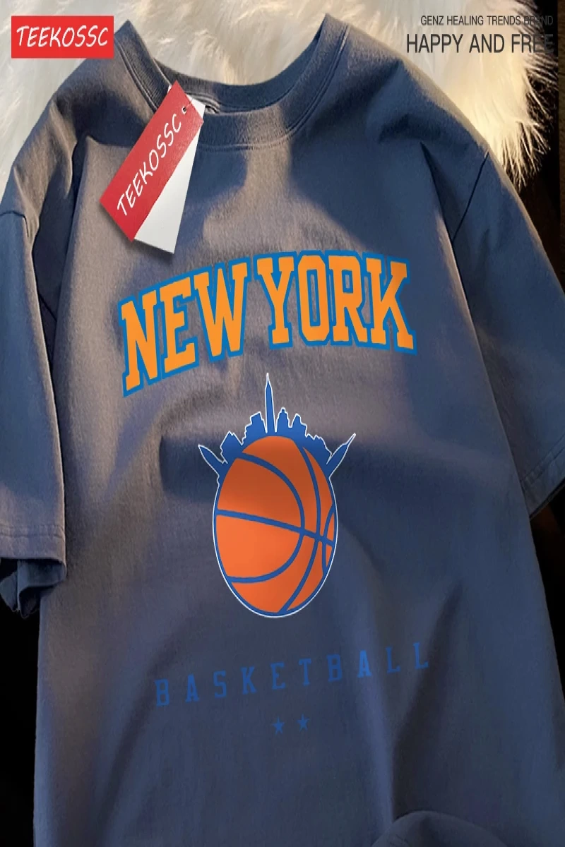 Y2k Vintage Tişört Tee New York basketbol ligi adam