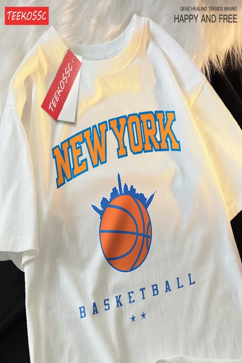 Y2k Vintage Tişört Tee New York basketbol ligi adam