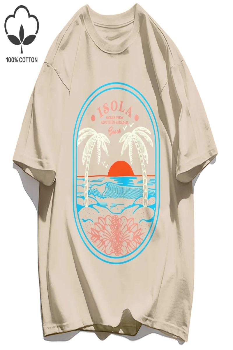 Y2k Vintage Tişört Tee Okyanus Vibw Başka Bir Paradibe