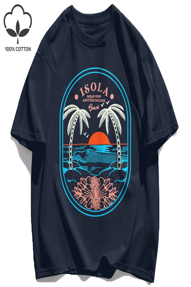 Y2k Vintage Tişört Tee Okyanus Vibw Başka Bir Paradibe