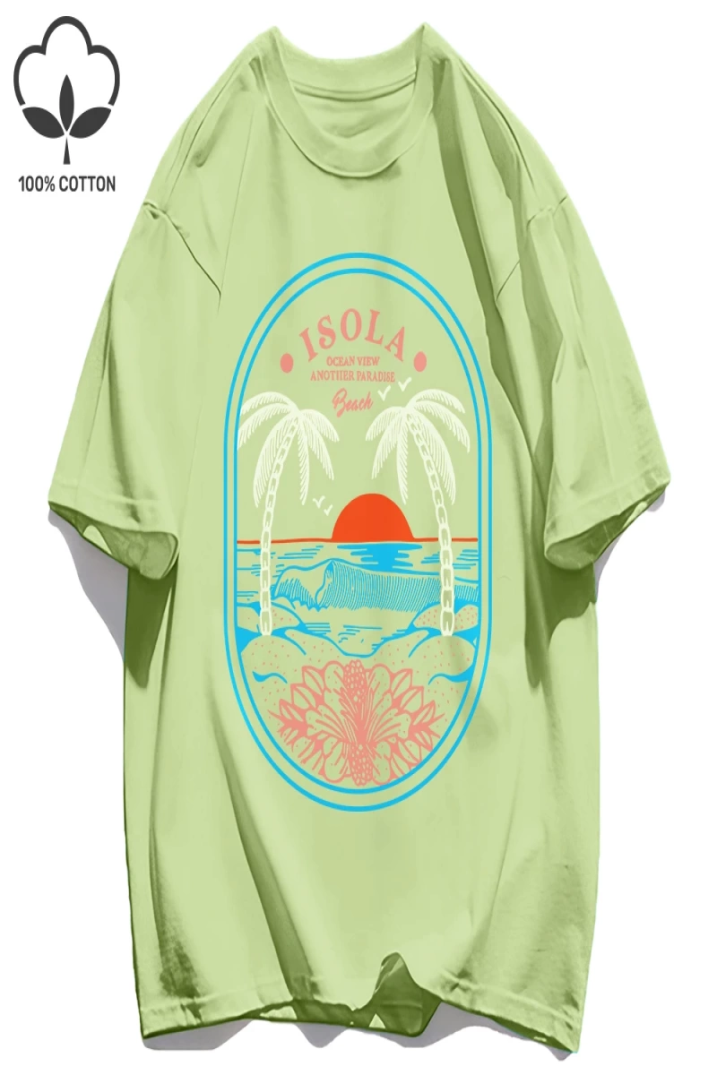 Y2k Vintage Tişört Tee Okyanus Vibw Başka Bir Paradibe