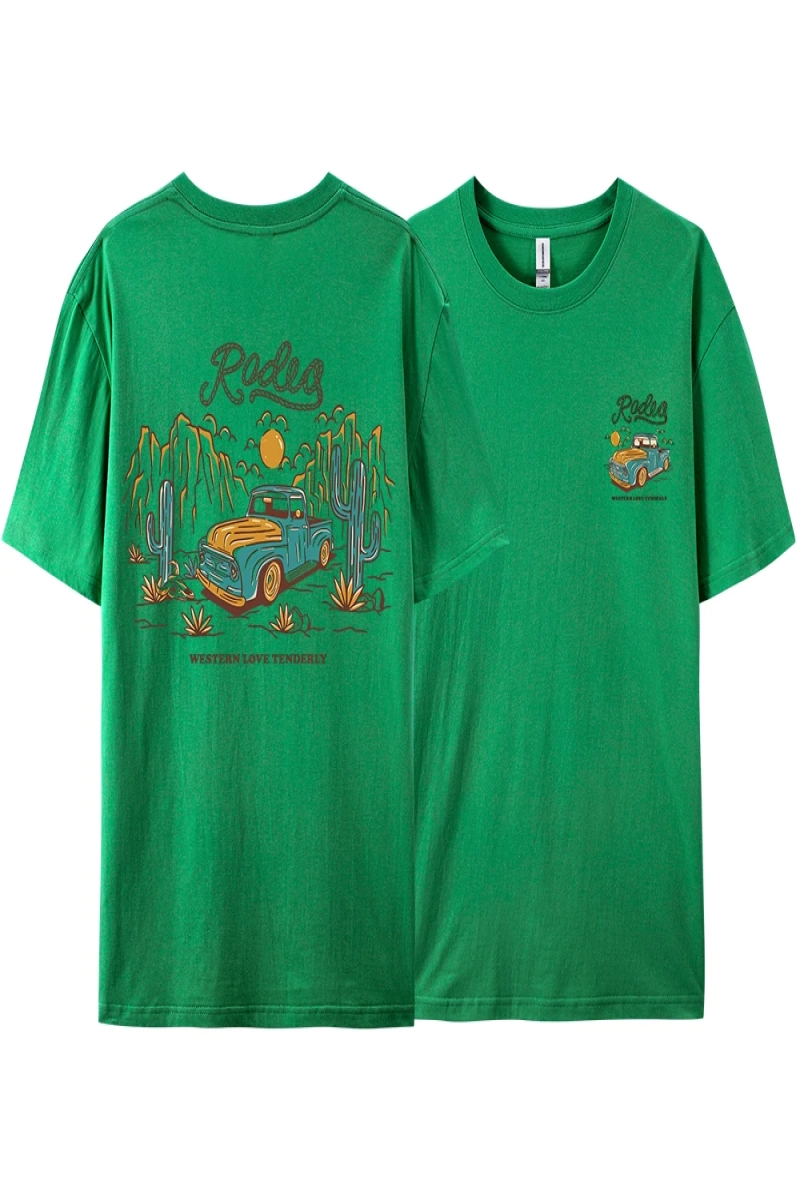 Y2k Vintage Tişört Tee Rodeg batı aşk nazikçe romantik çöl