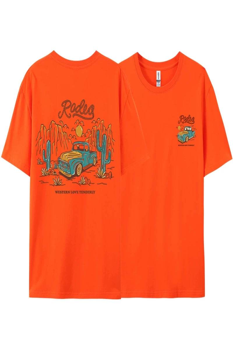 Y2k Vintage Tişört Tee Rodeg batı aşk nazikçe romantik çöl