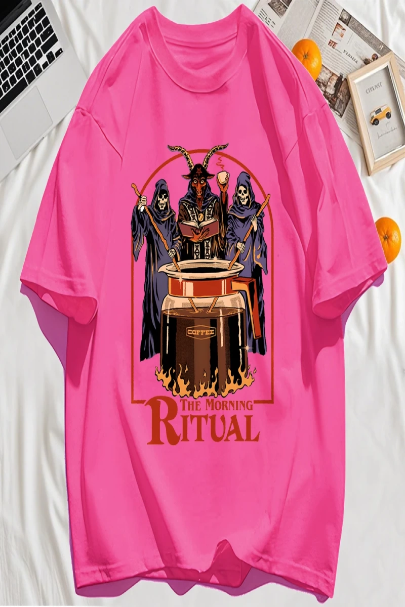 Y2k Vintage Tişört Tee Sabah Ritüeli Baskı