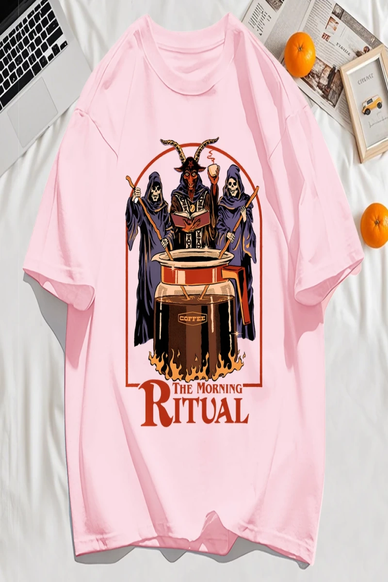 Y2k Vintage Tişört Tee Sabah Ritüeli Baskı