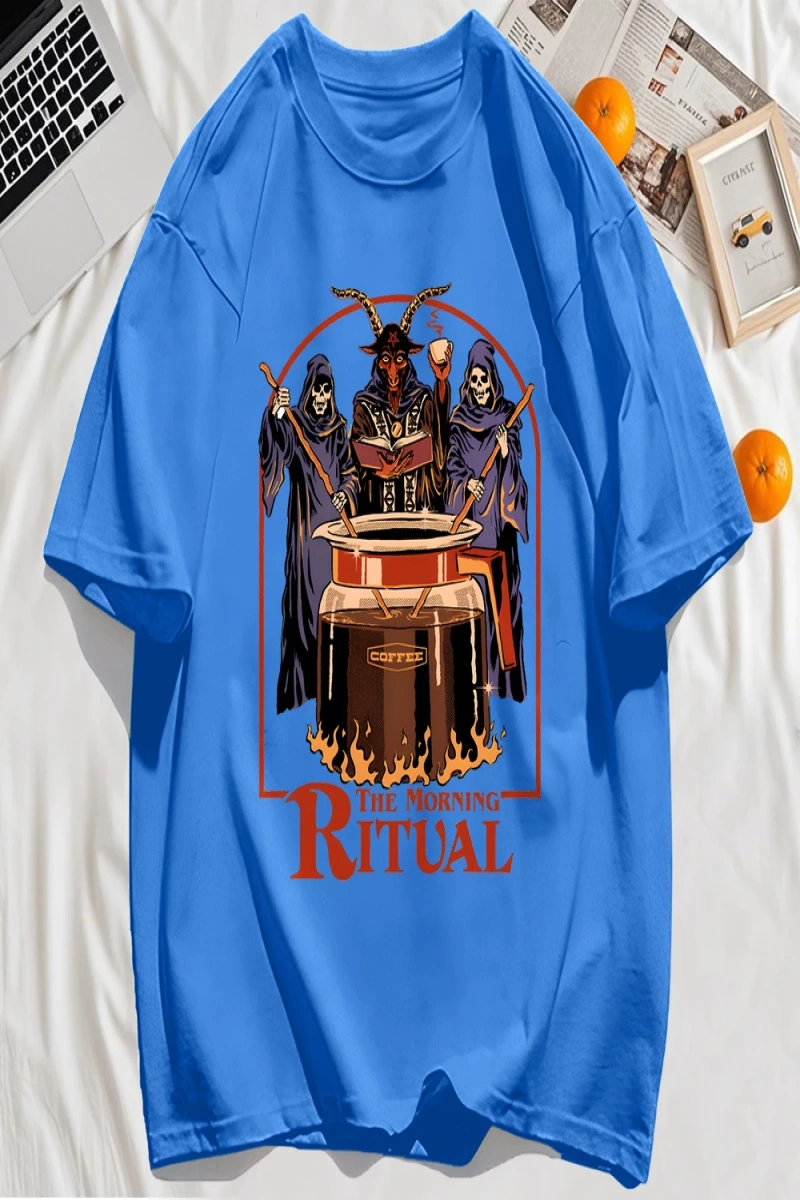 Y2k Vintage Tişört Tee Sabah Ritüeli Baskı