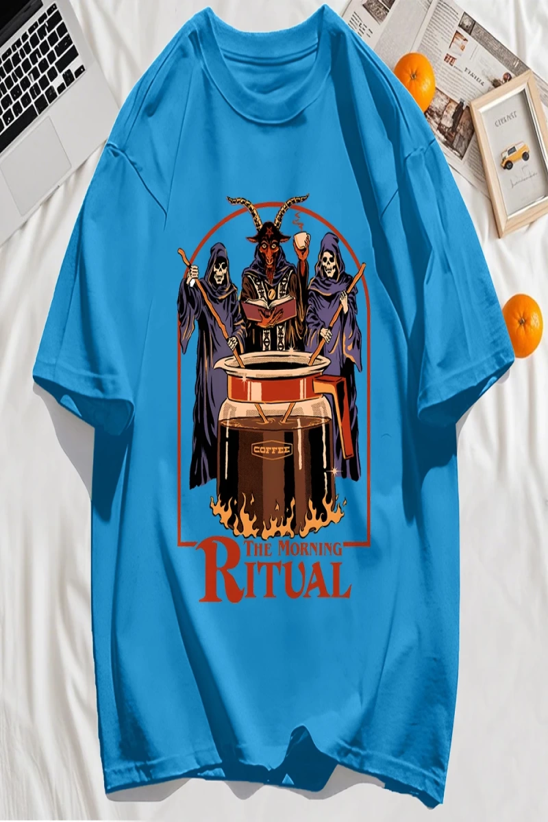 Y2k Vintage Tişört Tee Sabah Ritüeli Baskı