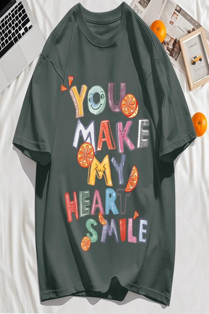 Y2k Vintage Tişört Tee Sen Kalbimi Yapın Baskı