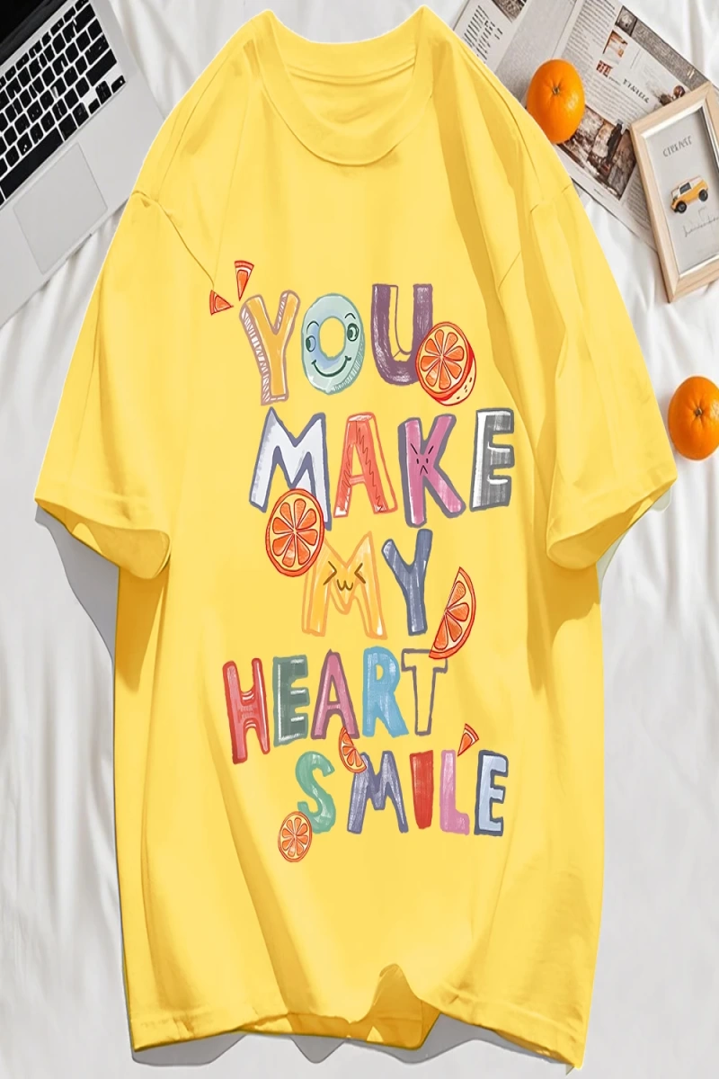 Y2k Vintage Tişört Tee Sen Kalbimi Yapın Baskı