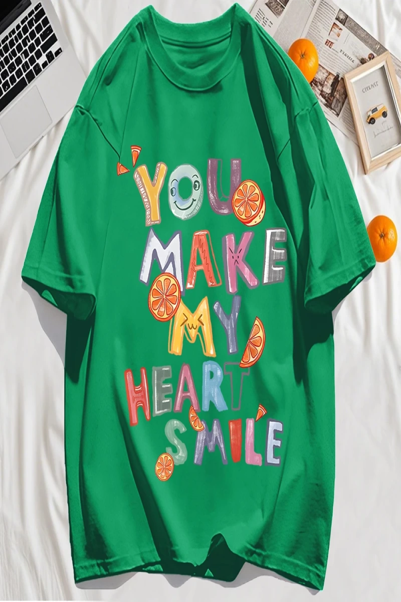 Y2k Vintage Tişört Tee Sen Kalbimi Yapın Baskı
