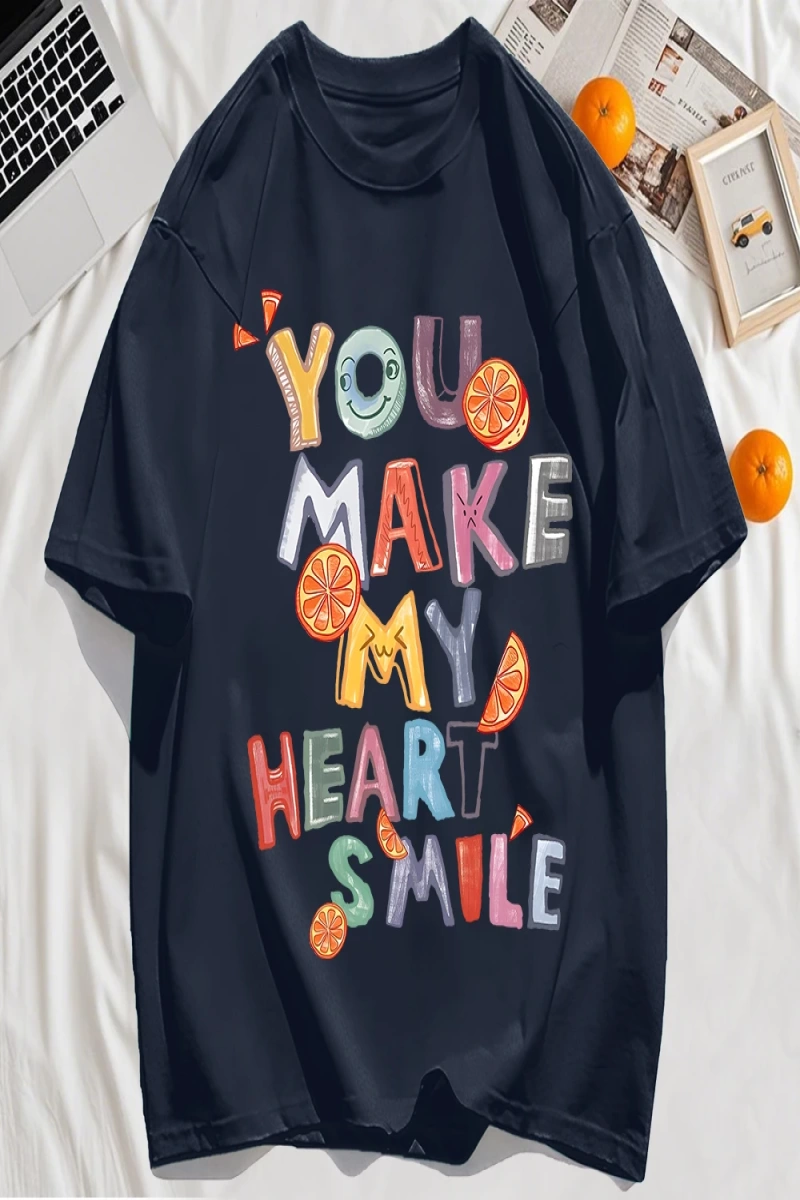 Y2k Vintage Tişört Tee Sen Kalbimi Yapın Baskı