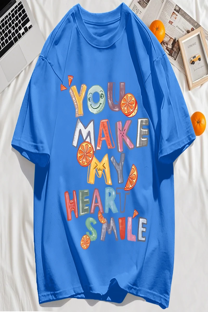 Y2k Vintage Tişört Tee Sen Kalbimi Yapın Baskı