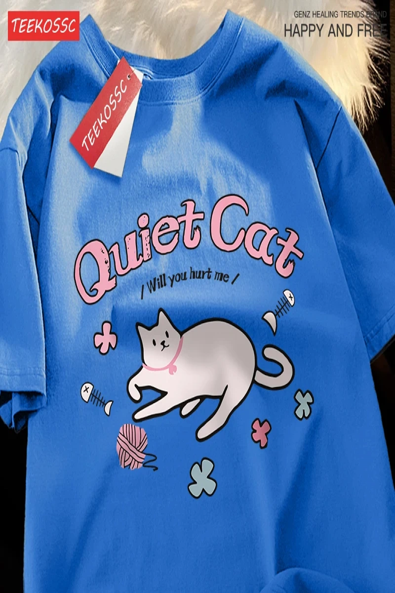 Y2k Vintage Tişört Tee Sessiz kedi bana zarar verecek