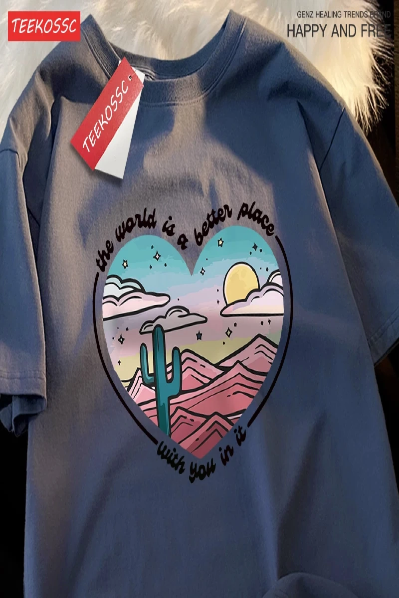 Y2k Vintage Tişört Tee Waild daha iyi bir yer baskı