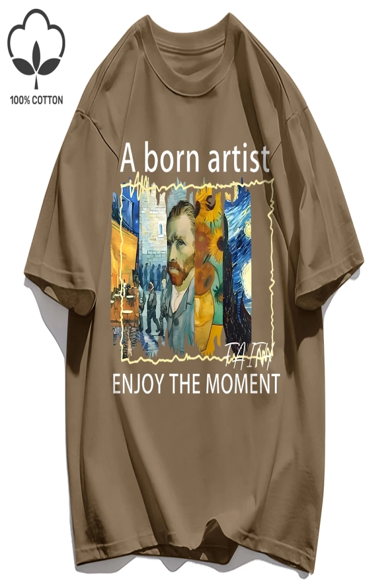 Y2k Vintage Tişört Tee Yağlıboya Metin Kombinasyonu