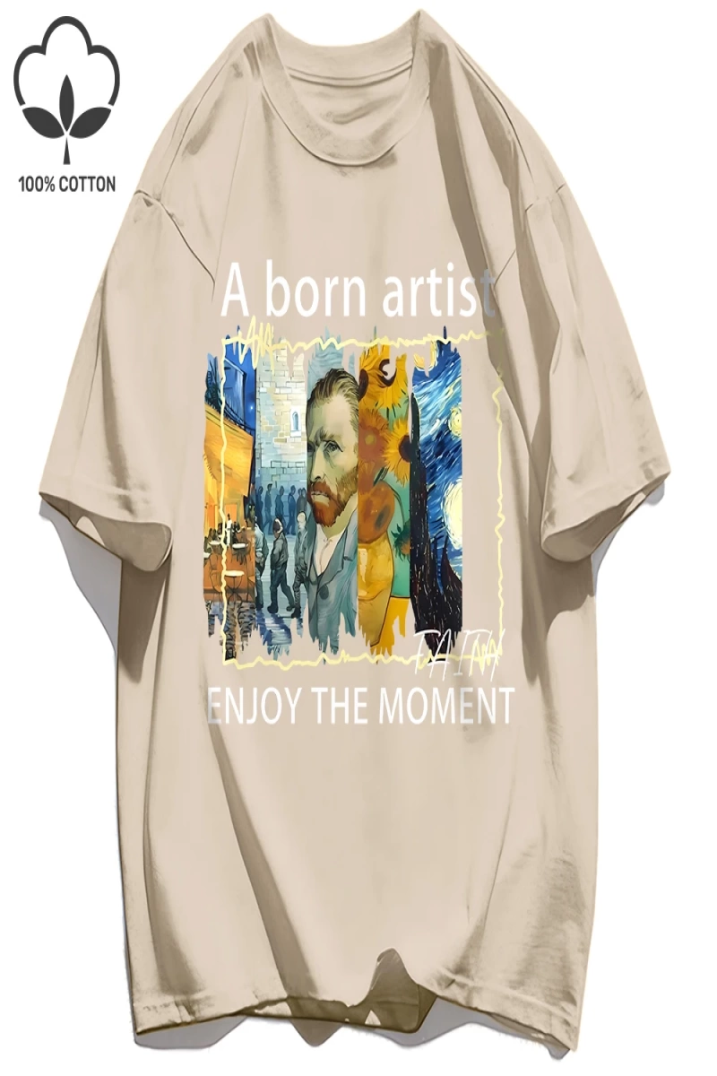 Y2k Vintage Tişört Tee Yağlıboya Metin Kombinasyonu