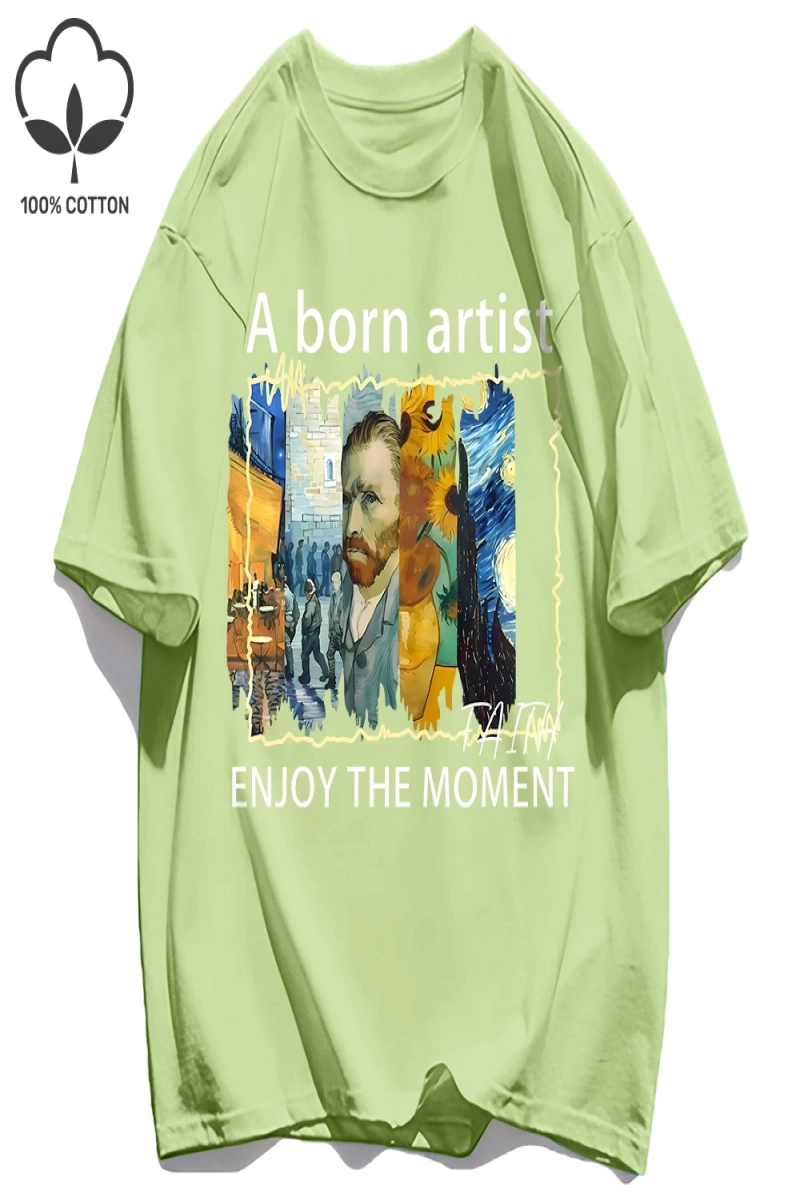 Y2k Vintage Tişört Tee Yağlıboya Metin Kombinasyonu