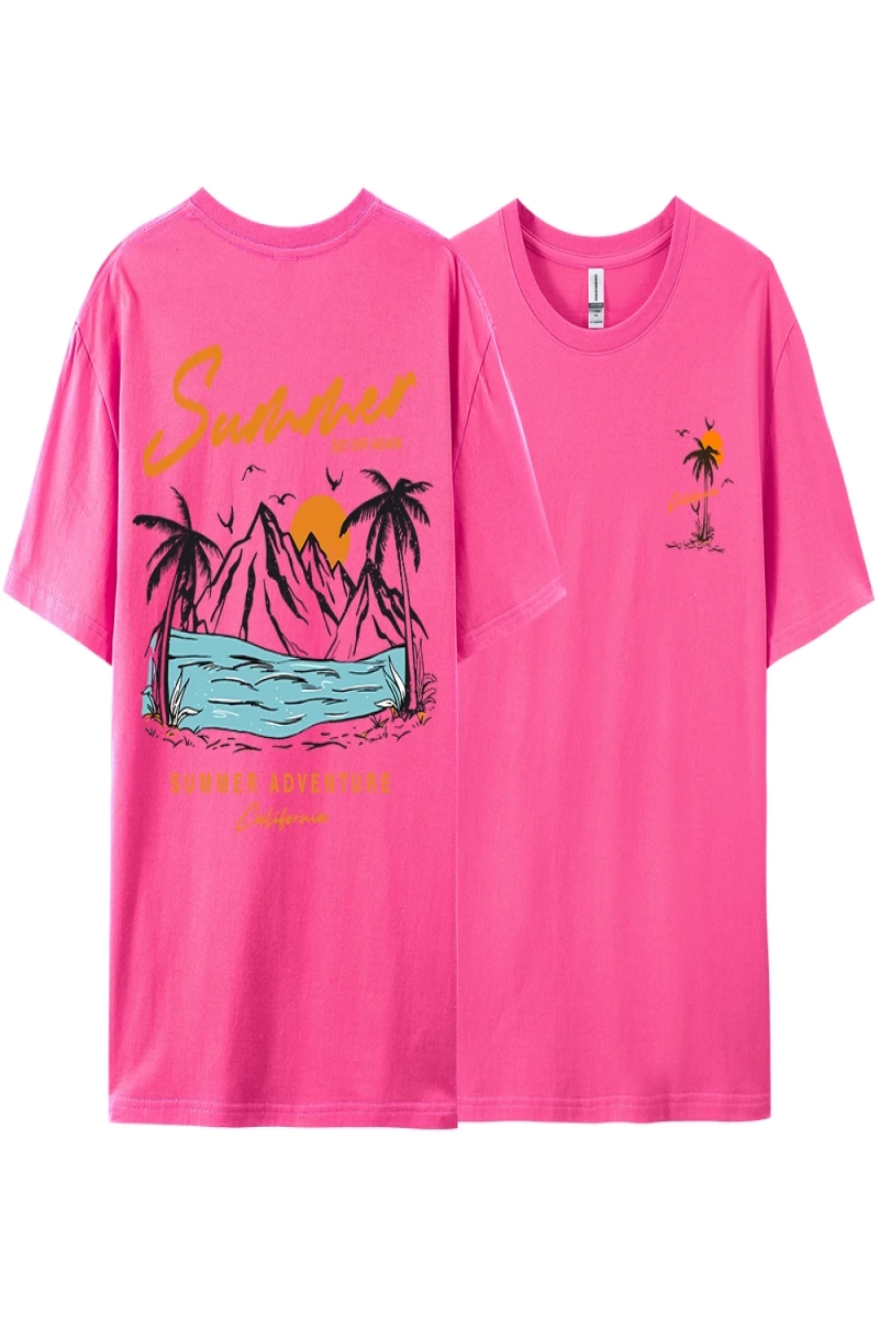 Y2k Vintage Tişört Tee Yaz tekrar Set macera California