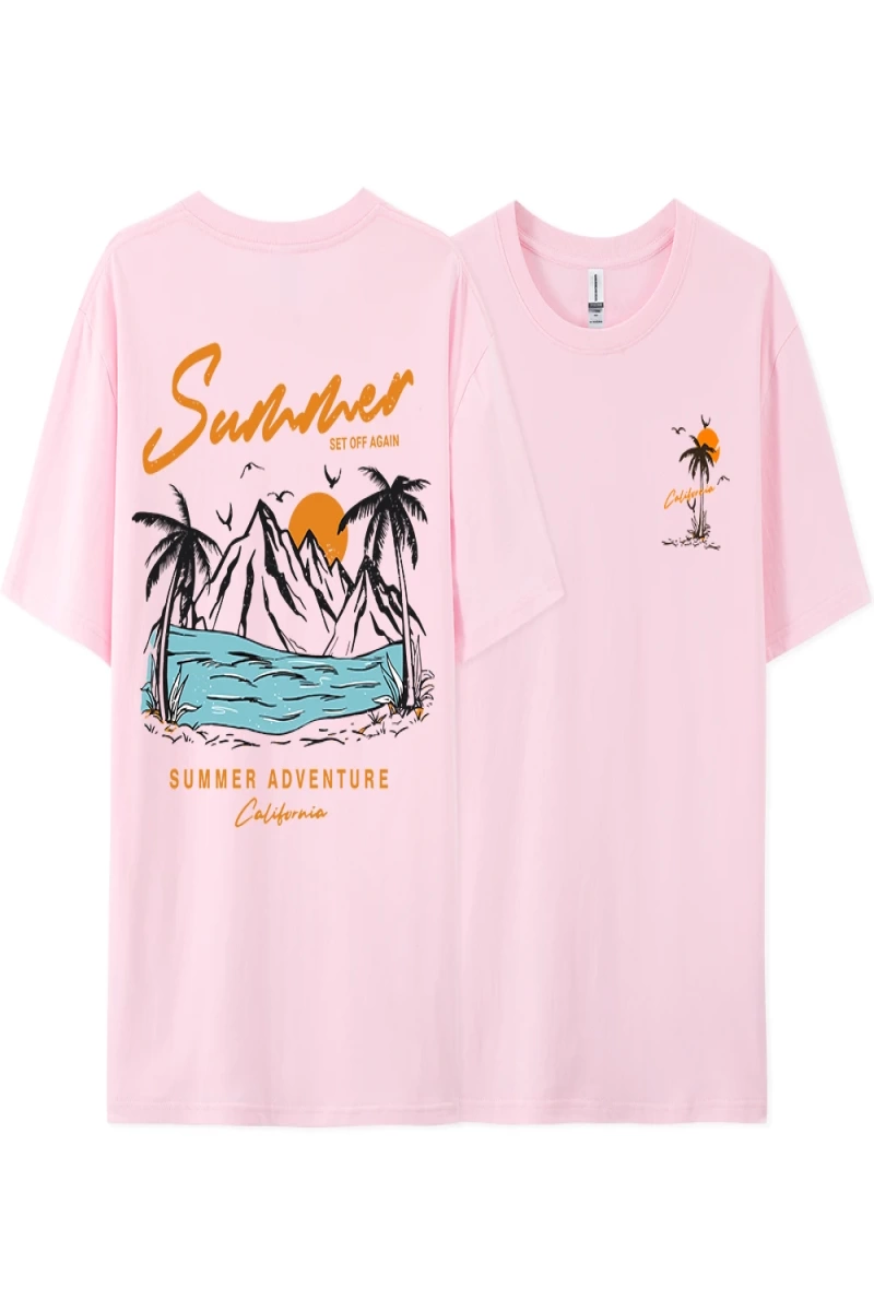 Y2k Vintage Tişört Tee Yaz tekrar Set macera California