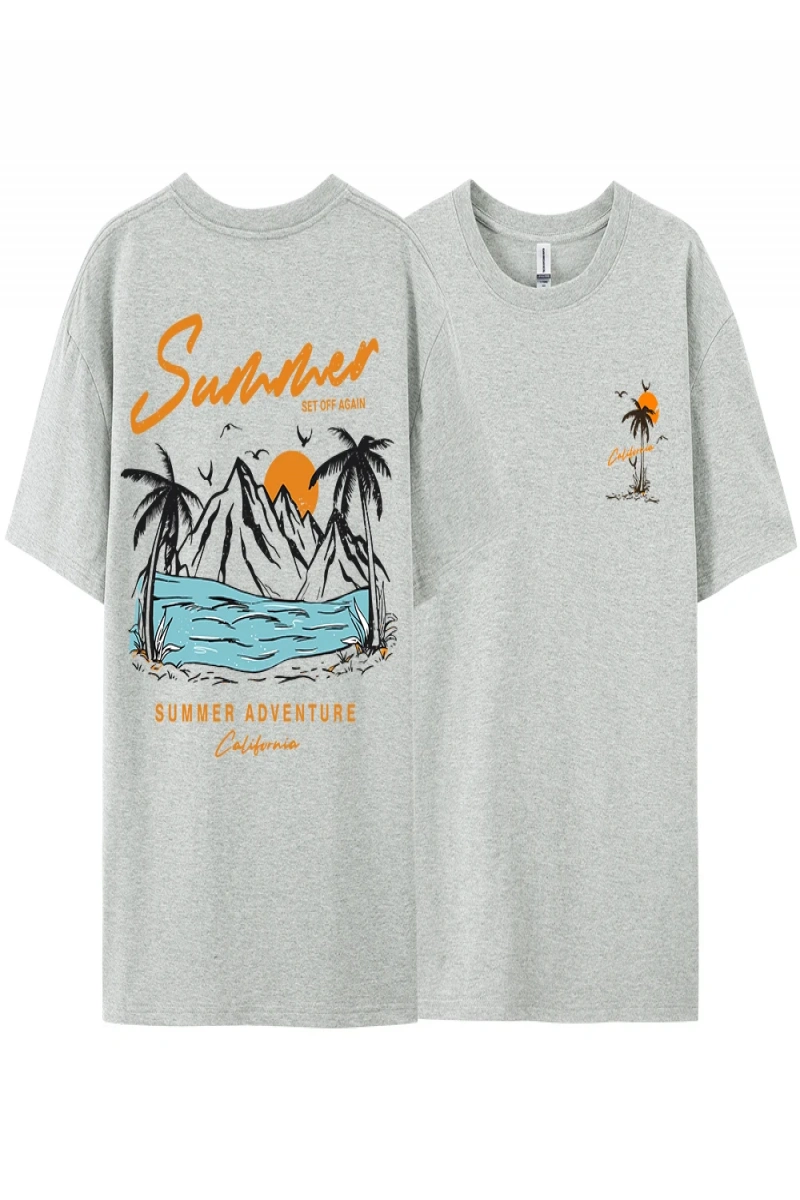 Y2k Vintage Tişört Tee Yaz tekrar Set macera California