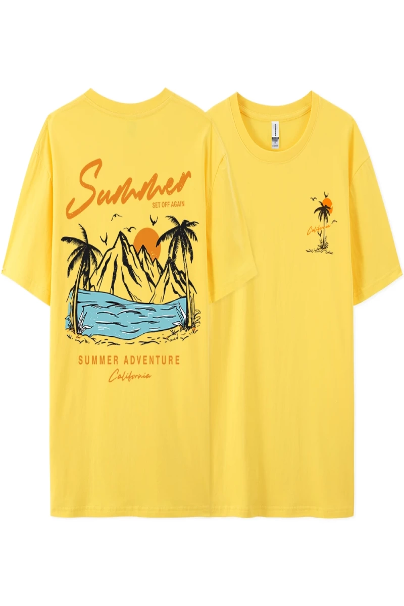 Y2k Vintage Tişört Tee Yaz tekrar Set macera California