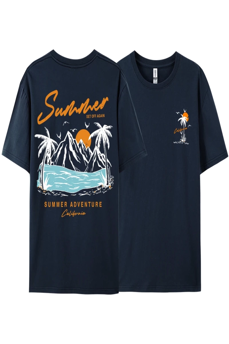 Y2k Vintage Tişört Tee Yaz tekrar Set macera California