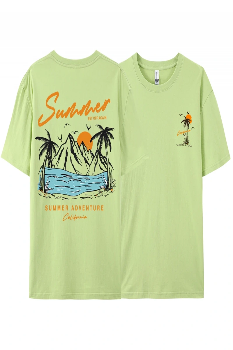 Y2k Vintage Tişört Tee Yaz tekrar Set macera California