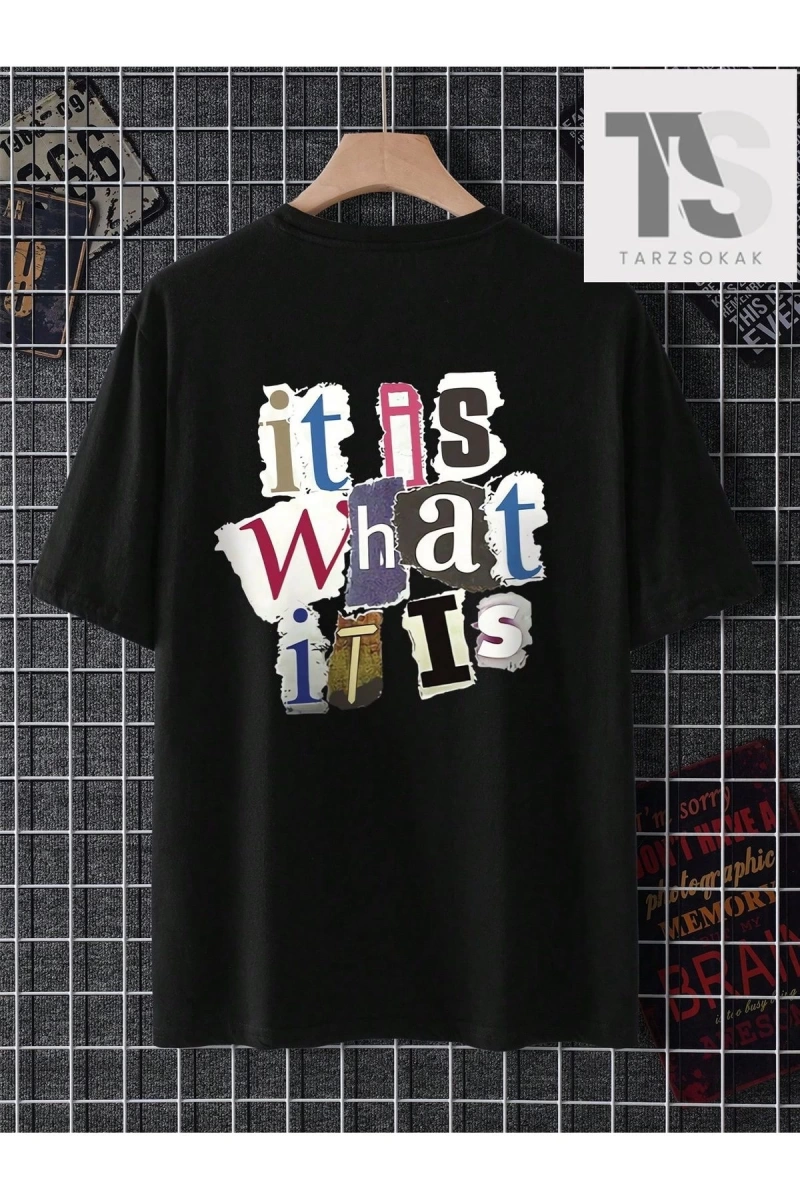 Yarasa Sada Erkek Komik Kedi Baskılı T-Shirt