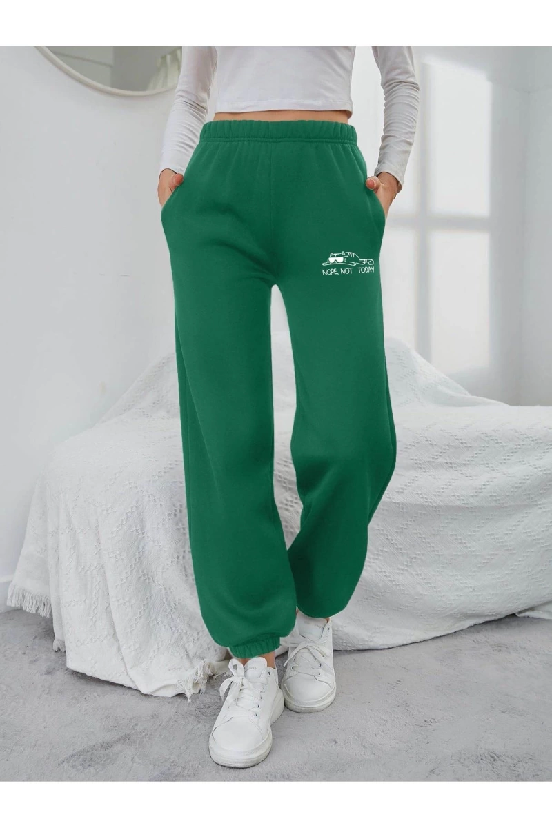 Yatan Kedi Baskılı Unisex Eşofman Altı Daxis Sportwear