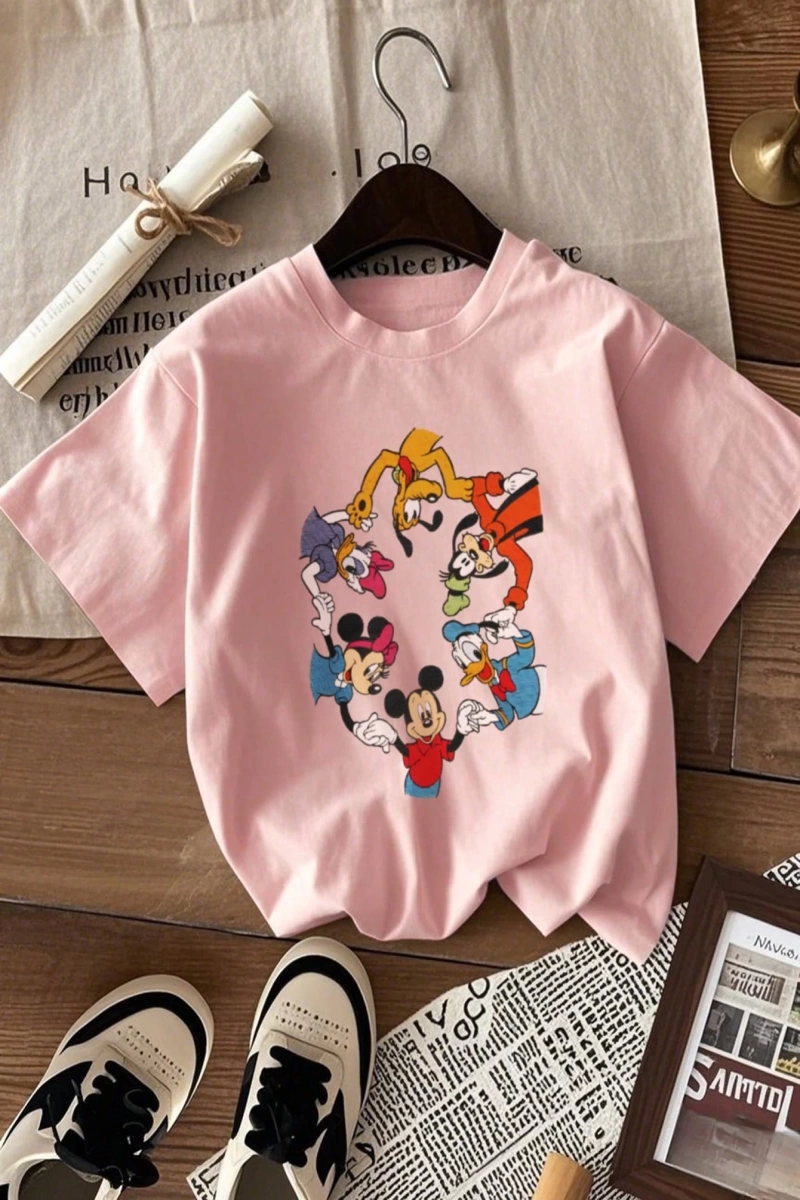 Yazlık Kadın Bol Tişört, BALİNA KÖPEKBALIĞI Baskı, %100 Pamuk, Beyaz Kısa Kollu Grafik Kısa K