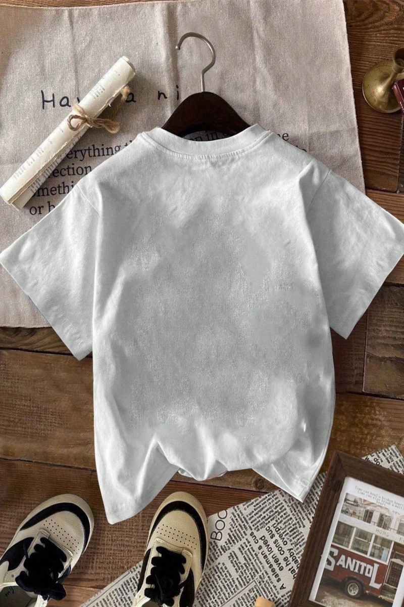 Adrift DAZY Kadın Düz Renk Yuvarlak Yaka Bol Kesim Uzun Kısa Kollu Tişört Yaz