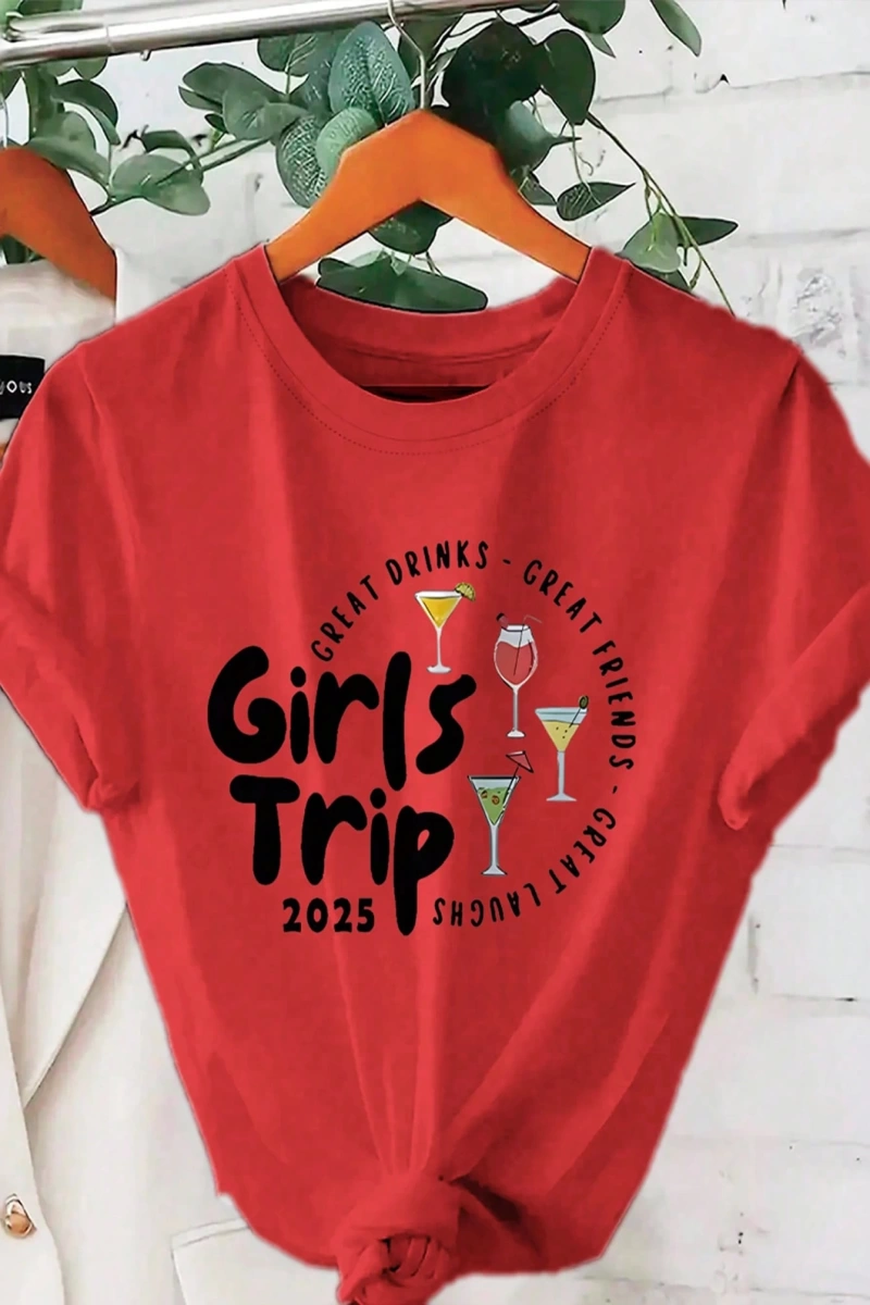 Yazlık Kadın Bol Tişört, Hayat Aperol Spritz Baskılı, Pamuklu, Beyaz Kısa Kollu, Grafik Tişör