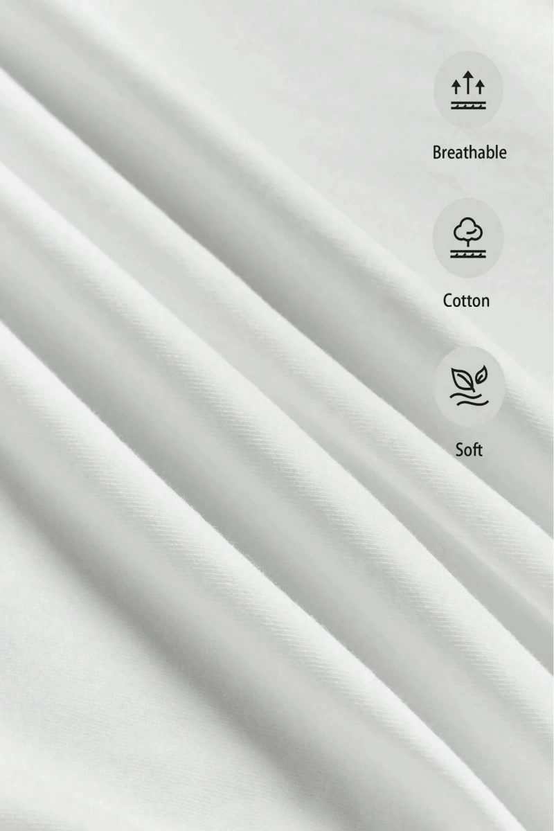 Yazlık Kadın Bol Tişört, RESPECT & Ocean Baskılı, %100 Pamuklu Beyaz Kısa Kollu Grafik Tişört