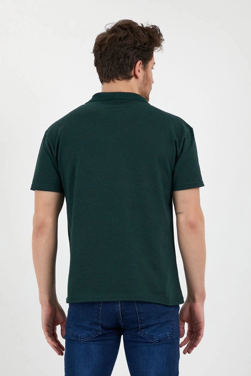 Yeşil Dar/slim Fitt Polo Yaka Tshirt