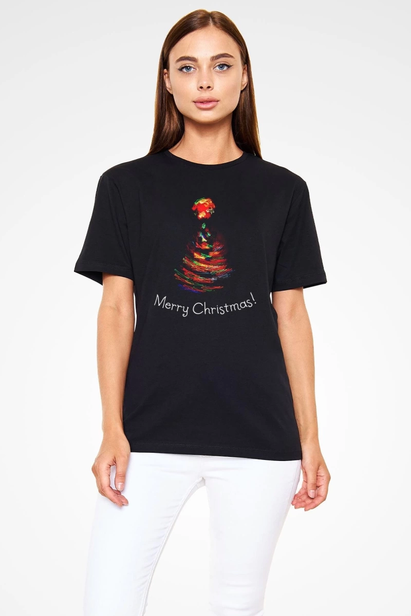 Yılbaşı Yeni Yıl Christmas Siyah Unisex Tişört T-shirt