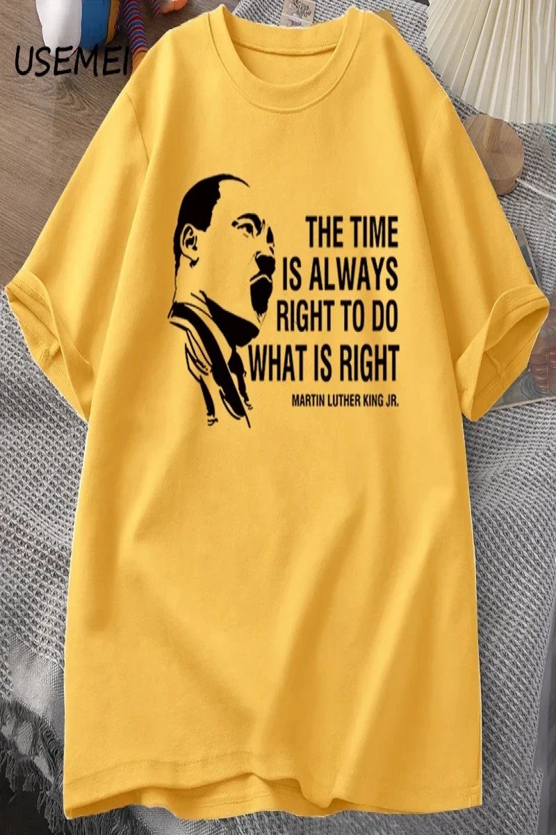 Zaman her zaman yapmak için doğru T shirt erkekler kadınlar Martin lutherking T-shirt MLK boy 3072