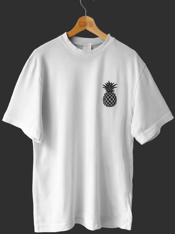 -wed Ananas Tasarım Baskılı Oversize T-shirt ( Tişört )