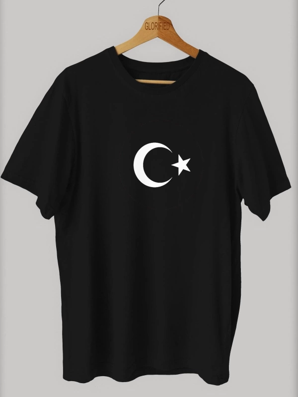 -wed Ay Yıldız Baskılı Oversize T-shirt ( Tişört )sokak Tarzı