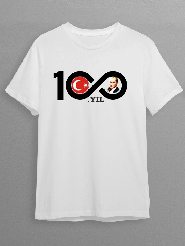 100. Yıl Atatürk Baskılı Unisex T-shirt HY01