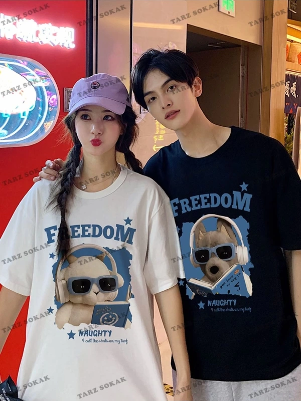 2 Adet Tir Harajuku Style Çift Sevgili Kombinleri Couple Clothing Yeni Sezon