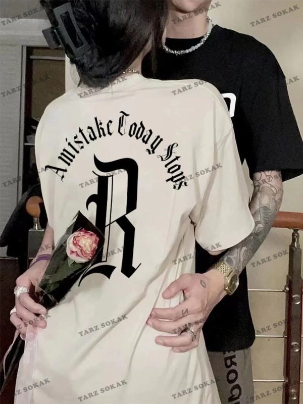 2 Adet Tir Harajuku Style Çift Sevgili Kombinleri Couple Clothing Yeni Sezon