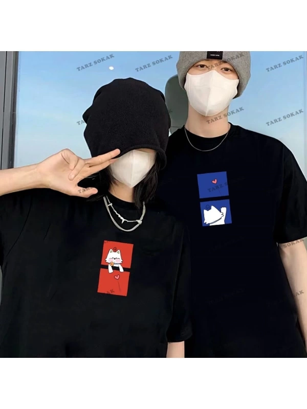 2 Adet Tir Harajuku Style Çift Sevgili Kombinleri Couple Clothing Yeni Sezon