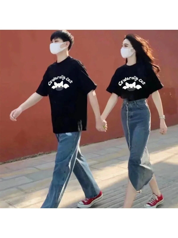 2 Adet Tir Harajuku Style Çift Sevgili Kombinleri Couple Clothing Yeni Sezon